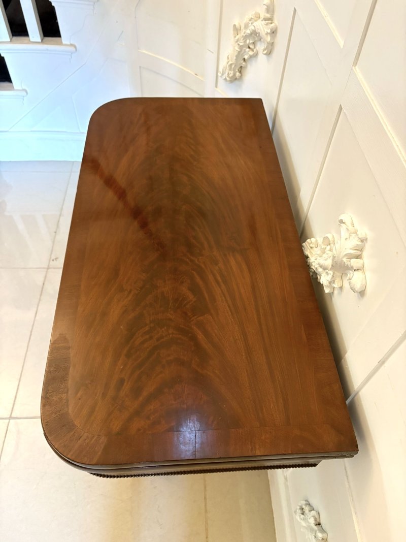 Antique William IV Quality Figured Mahogany Card/Console Table